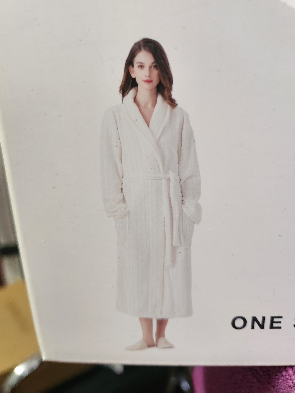Cozy Shawl Collar White Bathrobe